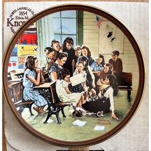 Norman Rockwell "The Story Hour" 1990 Collector Plate Bradford Exchange
